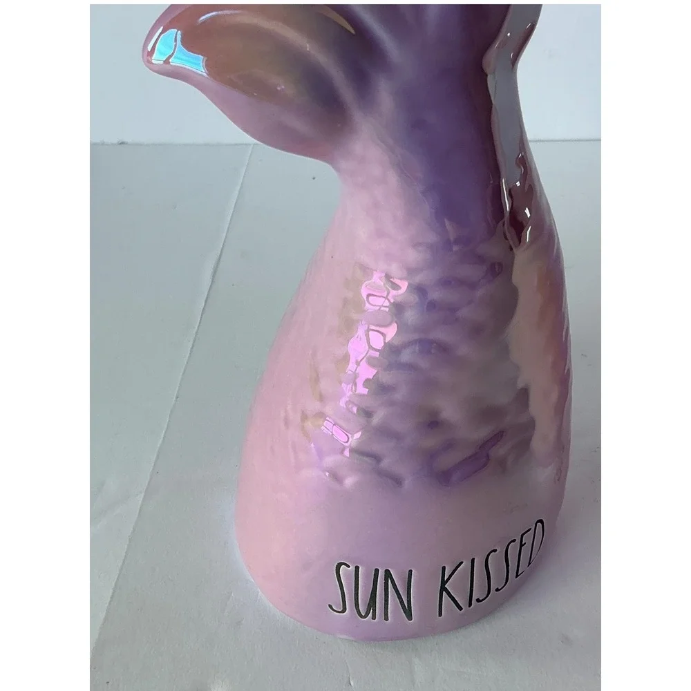 Rae Dunn Mermaid Tail Shell Planter Set Iridescent Sun Kissed Calm Coastal Decor